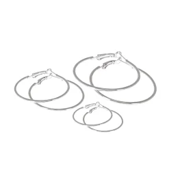 3 paires de Créoles acier