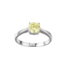 Bague acier Luz zircon jaune