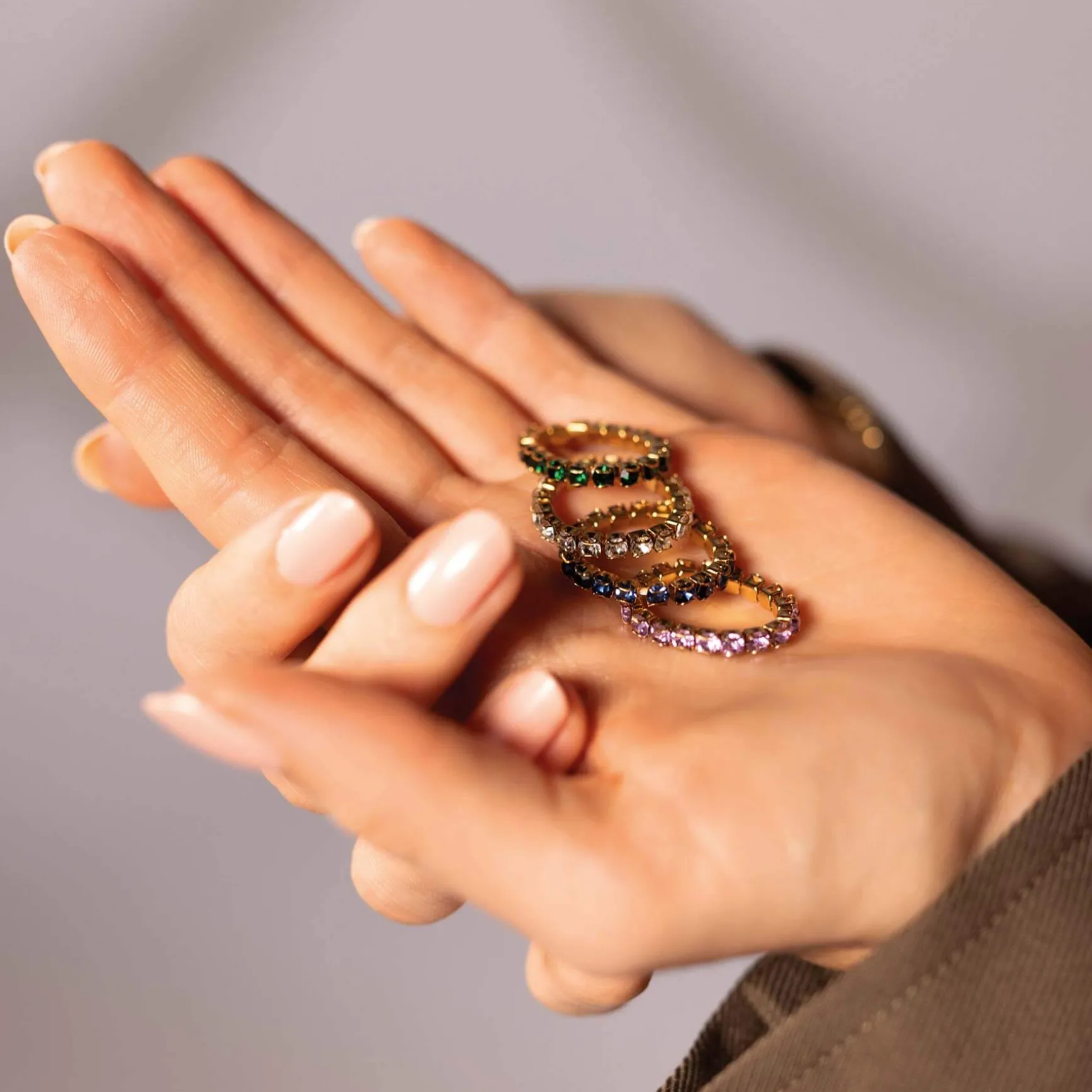 Bague Avenue strass blancs