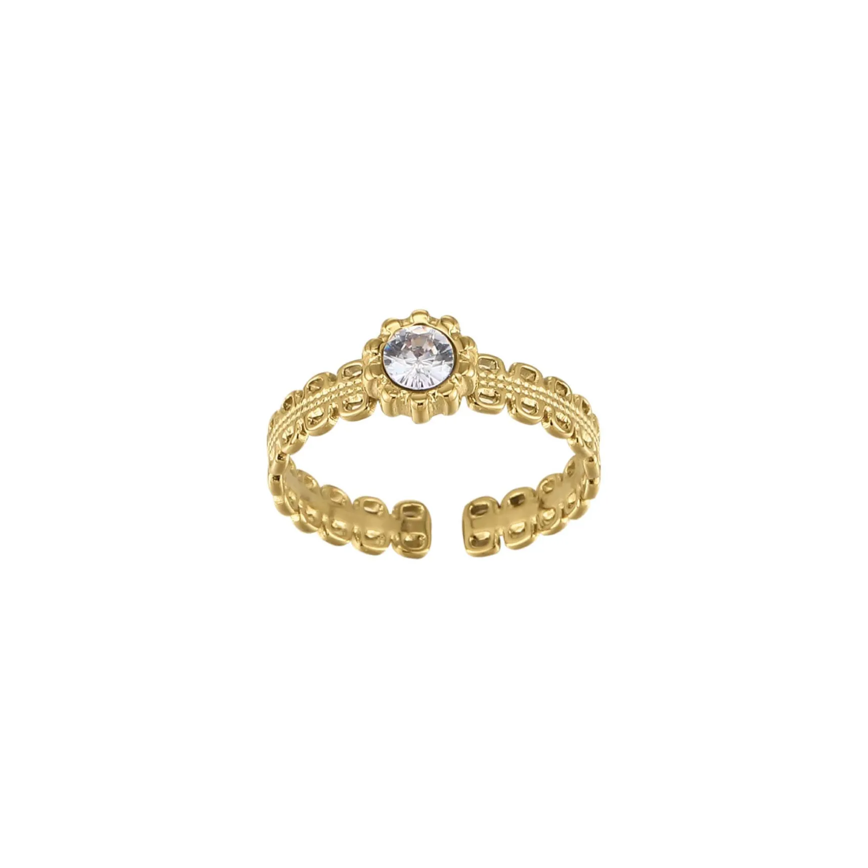 Bague Comete zircon blanc