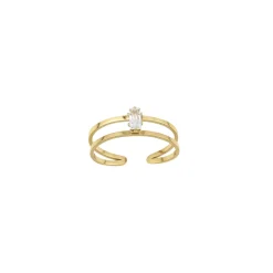 Bague Elvira acier doré or