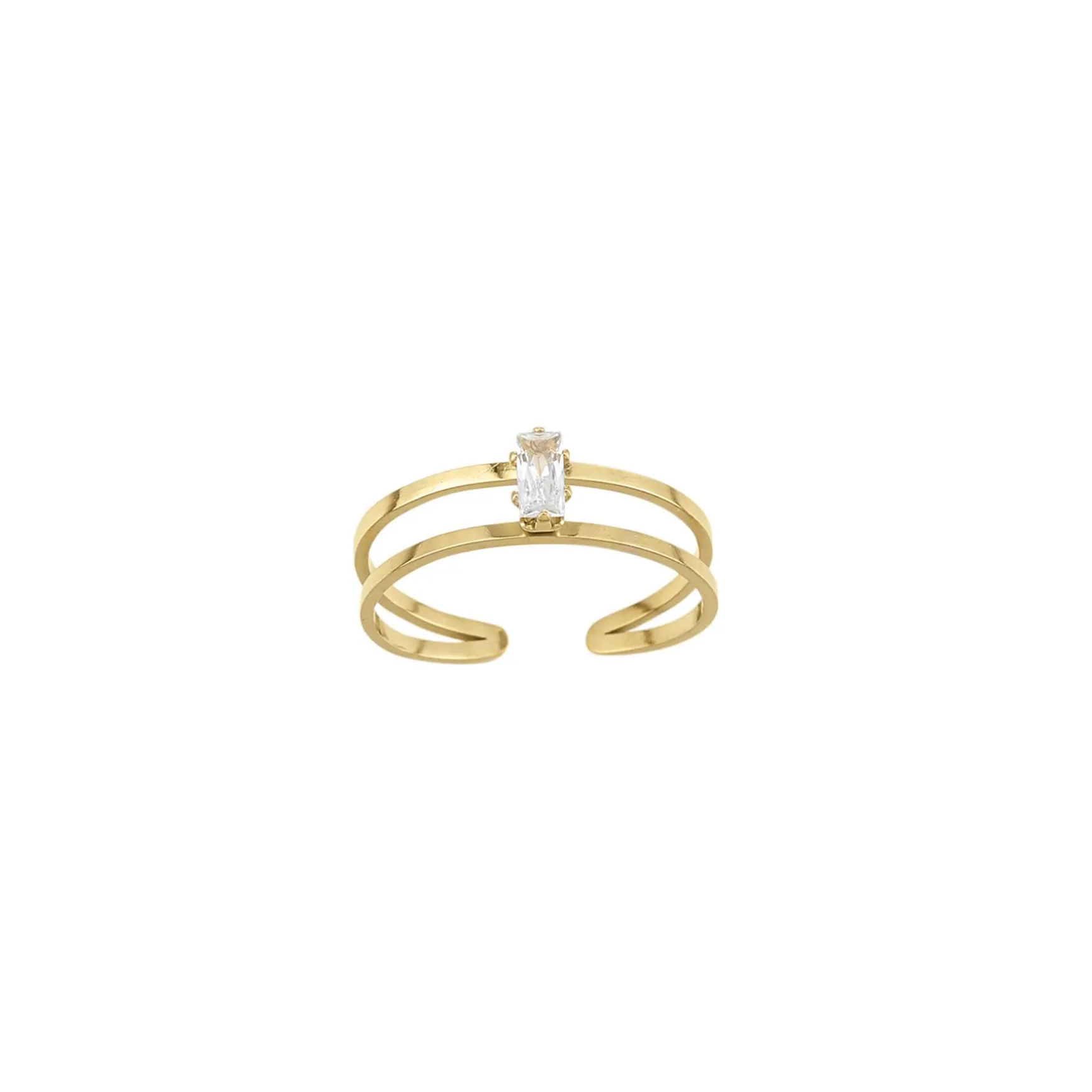 Bague Elvira acier doré or