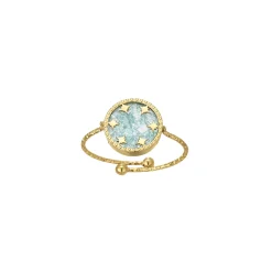 Bague Etoiles pierre Amazonite