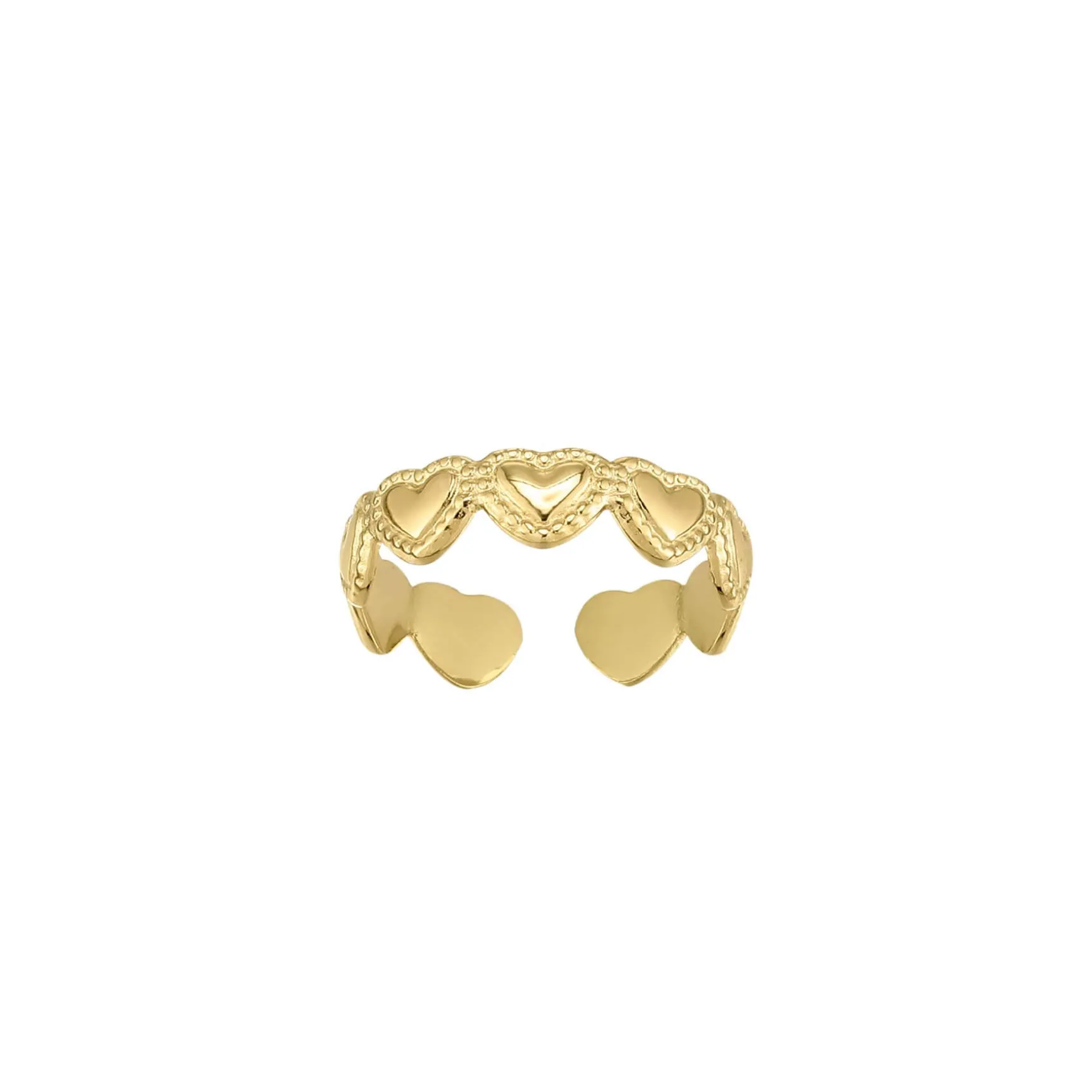 Bague Forever love acier doré or