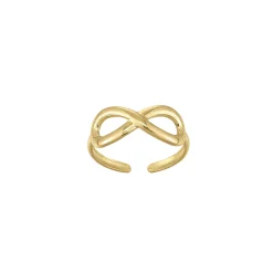 Bague infini Eve acier doré or