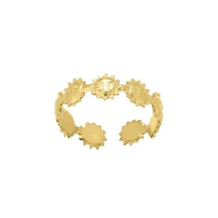 Bague Juliette acier doré or