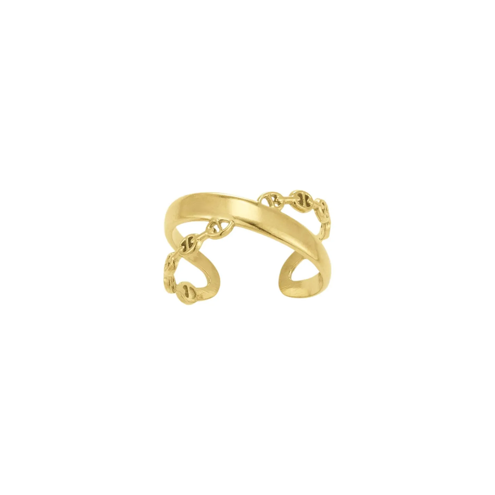 Bague Kairi acier doré or