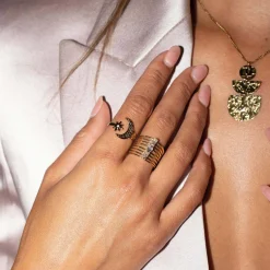 Bague Karisa acier doré or