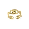 Bague Kaya acier doré or