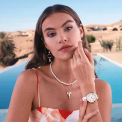 Bague Louisa acier doré or