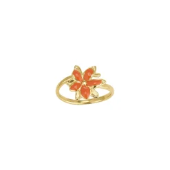 Bague Maddy orange acier doré or