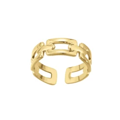 Bague Maillons acier doré or