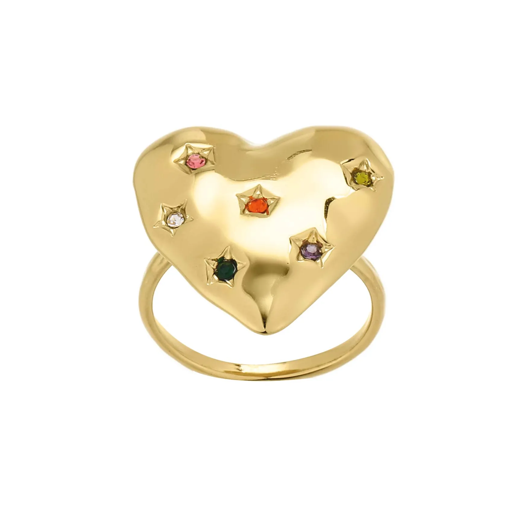 Bague Margaret acier doré or