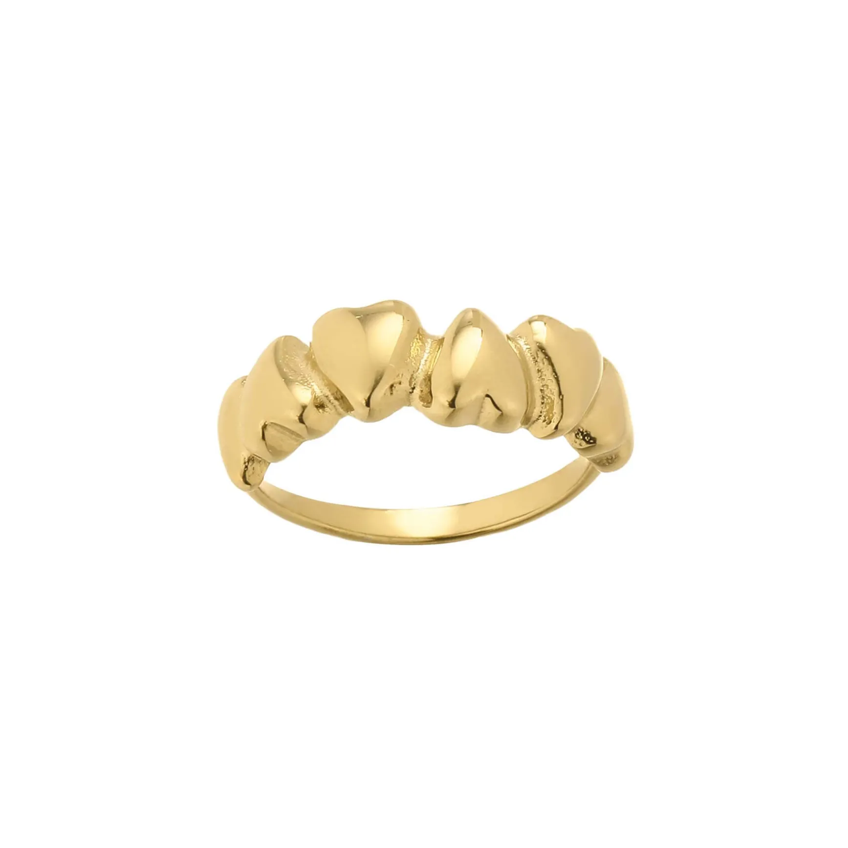 Bague Mathilde acier doré or