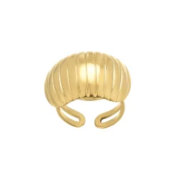 Bague Micheline acier doré or