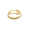 Bague Michka acier doré or