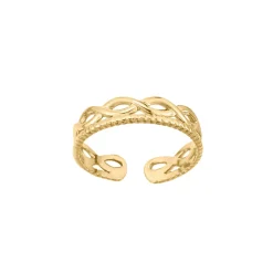 Bague multi Infini acier doré or