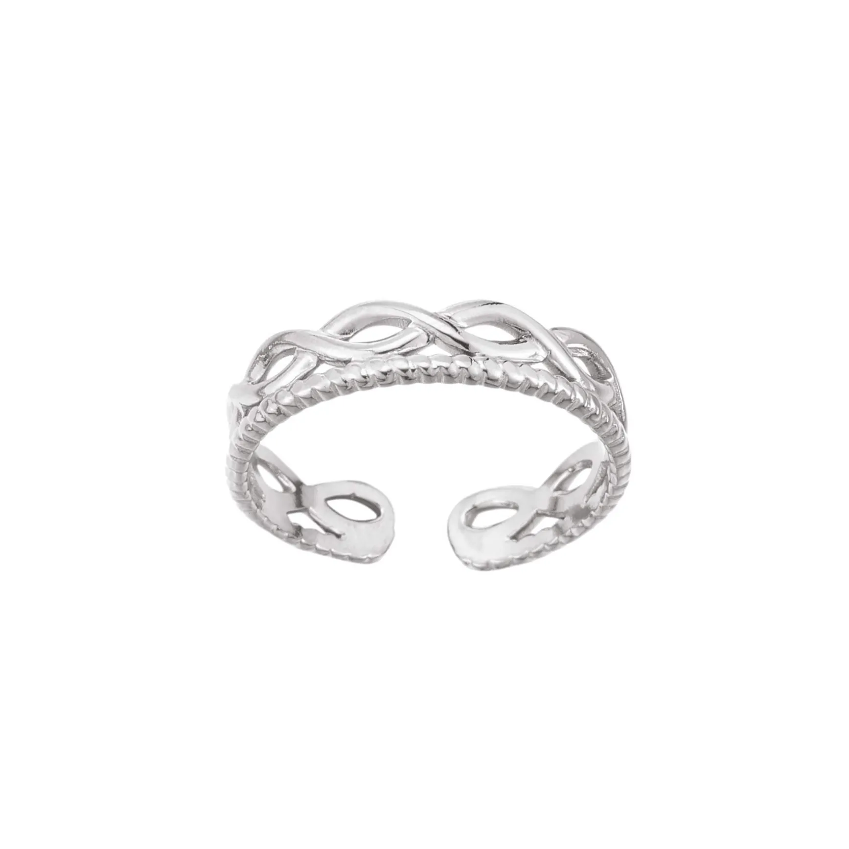 Bague multi infinis acier