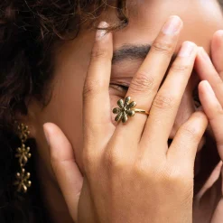 Bague Naomi acier doré or