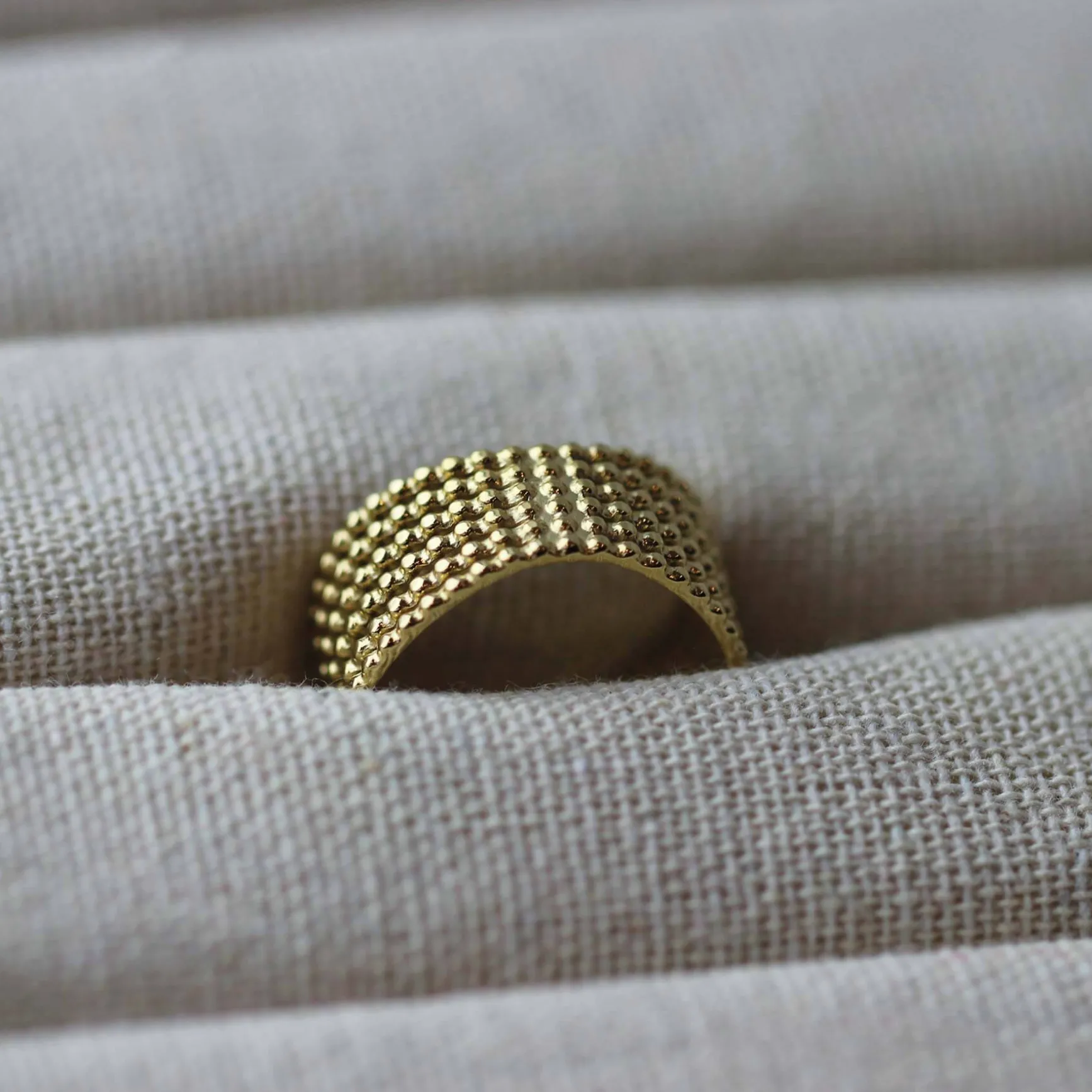 Bague Perles acier