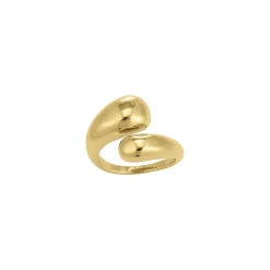 Bague Pia acier doré or