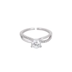 Bague Princesse argentée strass