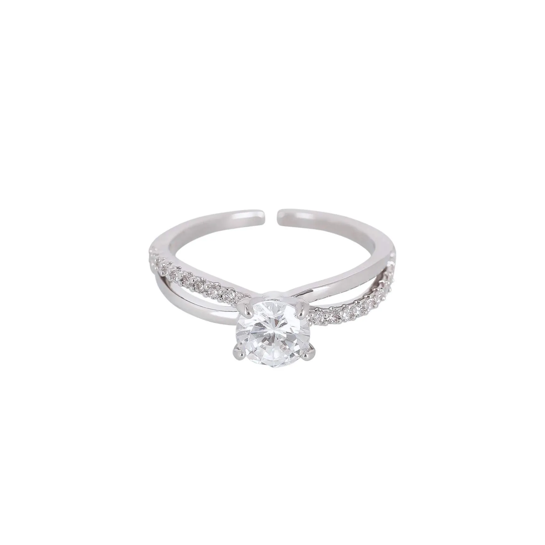 Bague Princesse argentée strass