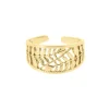 Bague Rameau acier doré or