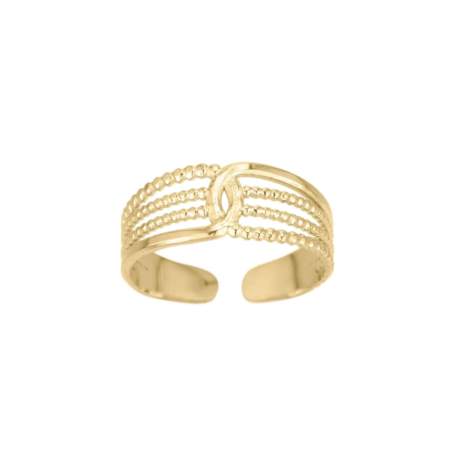 Bague Rialto acier doré or
