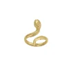 Bague Serpentin acier doré or