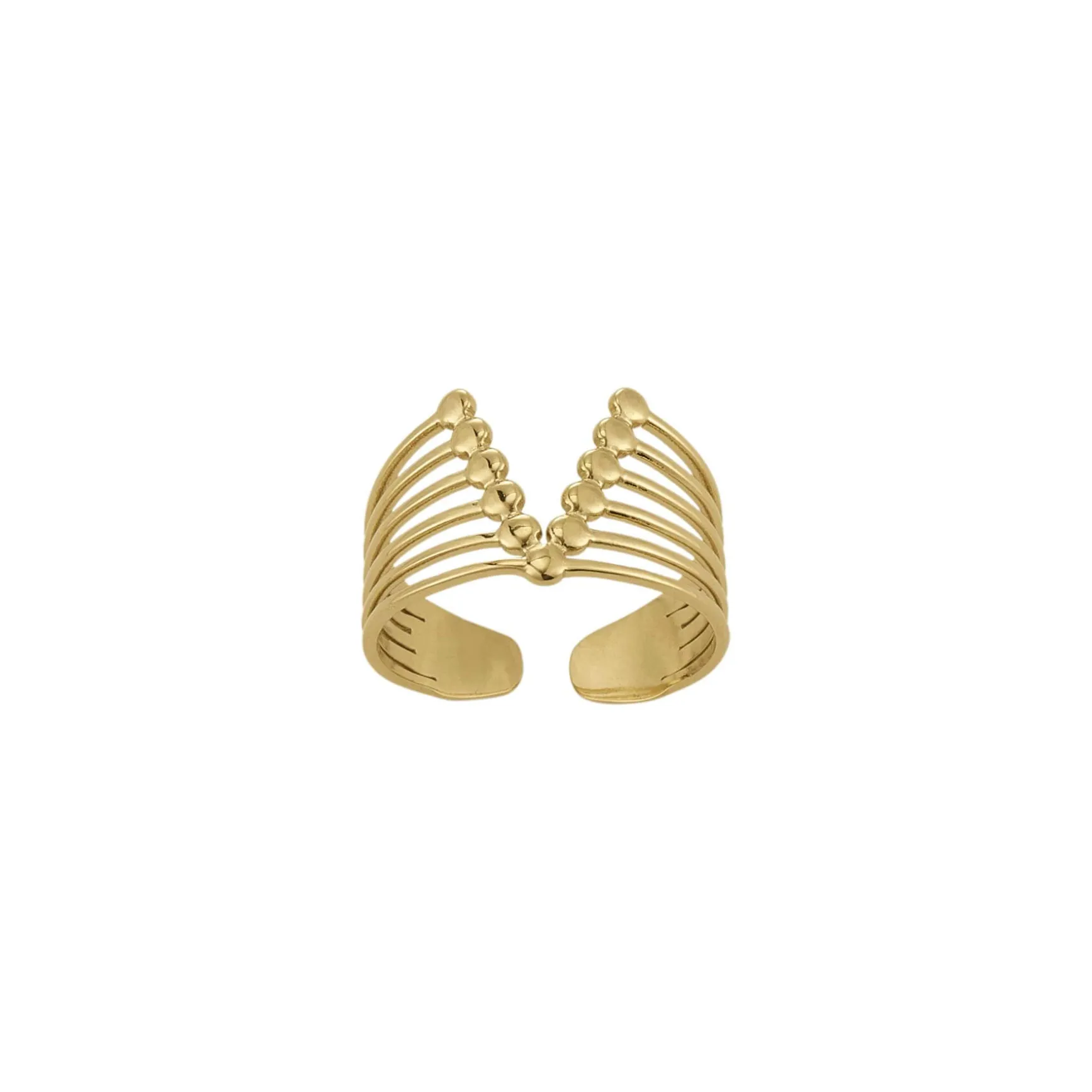 Bague Valéria acier doré or