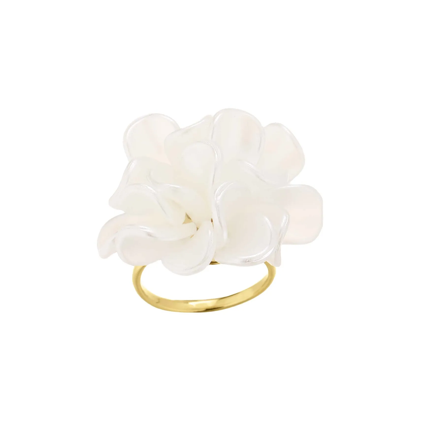 Bague Victorine acier doré or