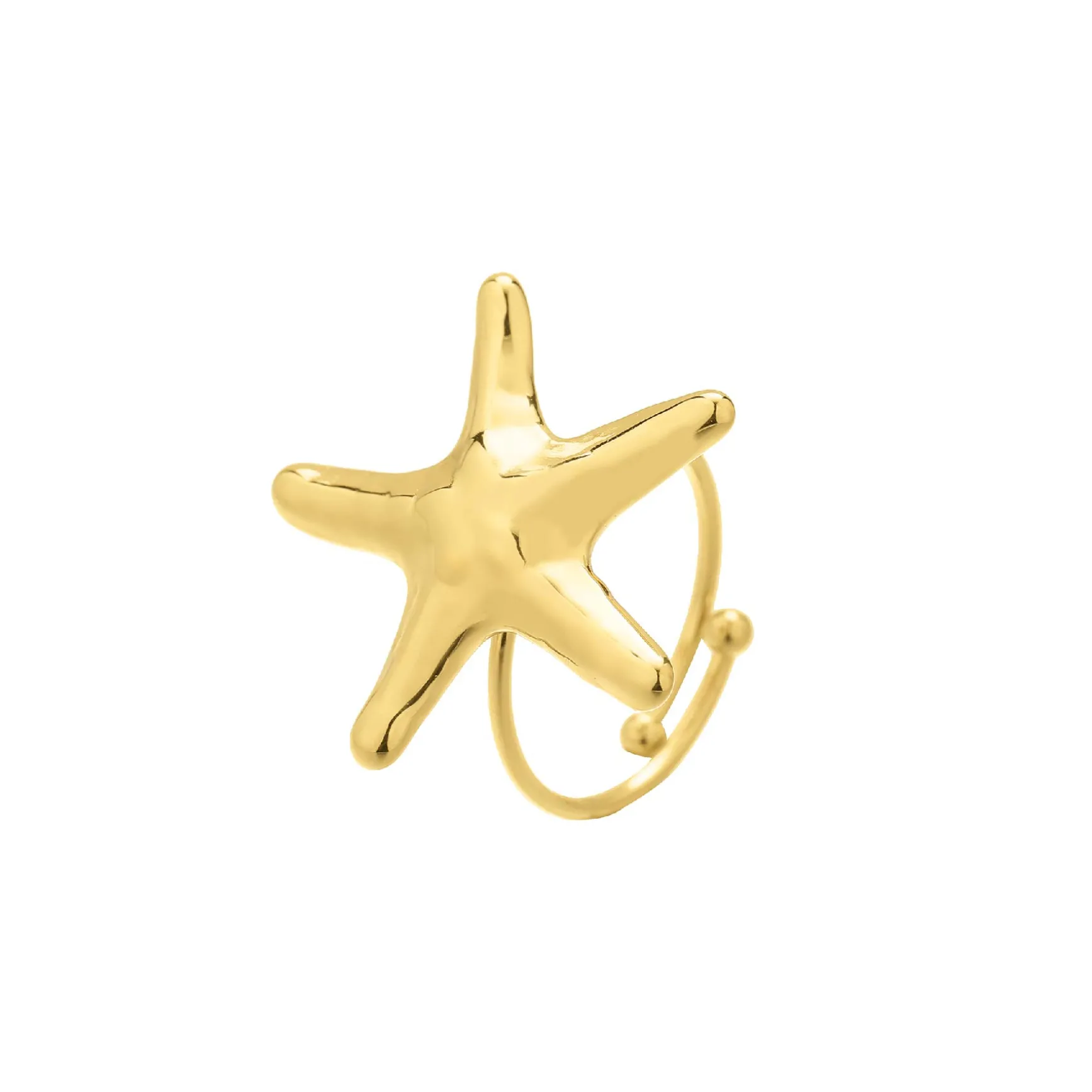Bague Zanzibar acier doré or