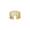 Bague Zéfir acier doré or