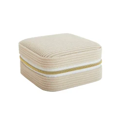 Boite à Bijoux velours beige 10cmx10cm