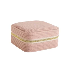 Boite à Bijoux velours rose 10cmx10cm