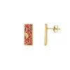 Boucles Artiste rouge doré or