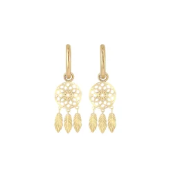 Boucles Attrape rêves acier or