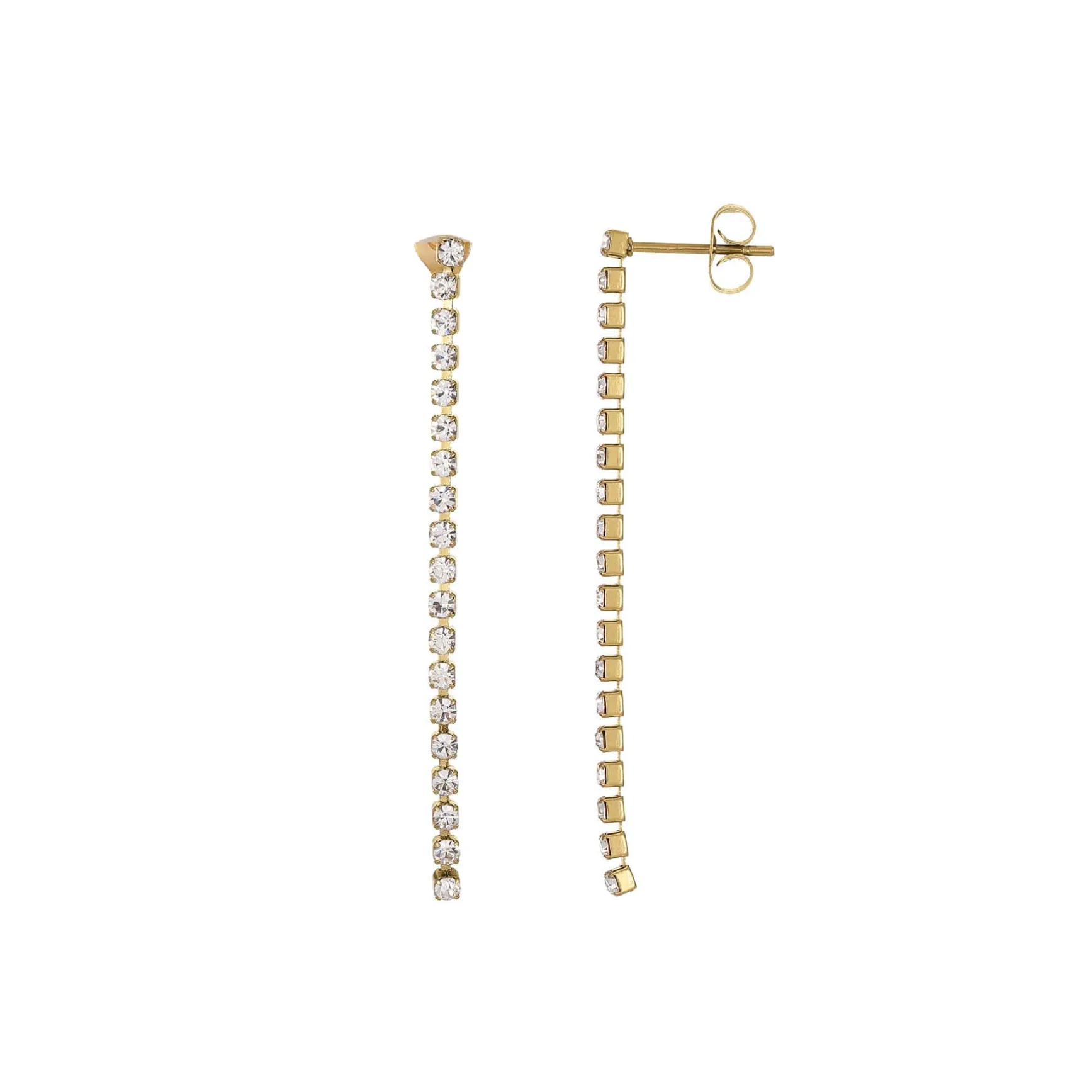Boucles Avenue strass blancs