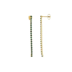 Boucles Avenue strass verts