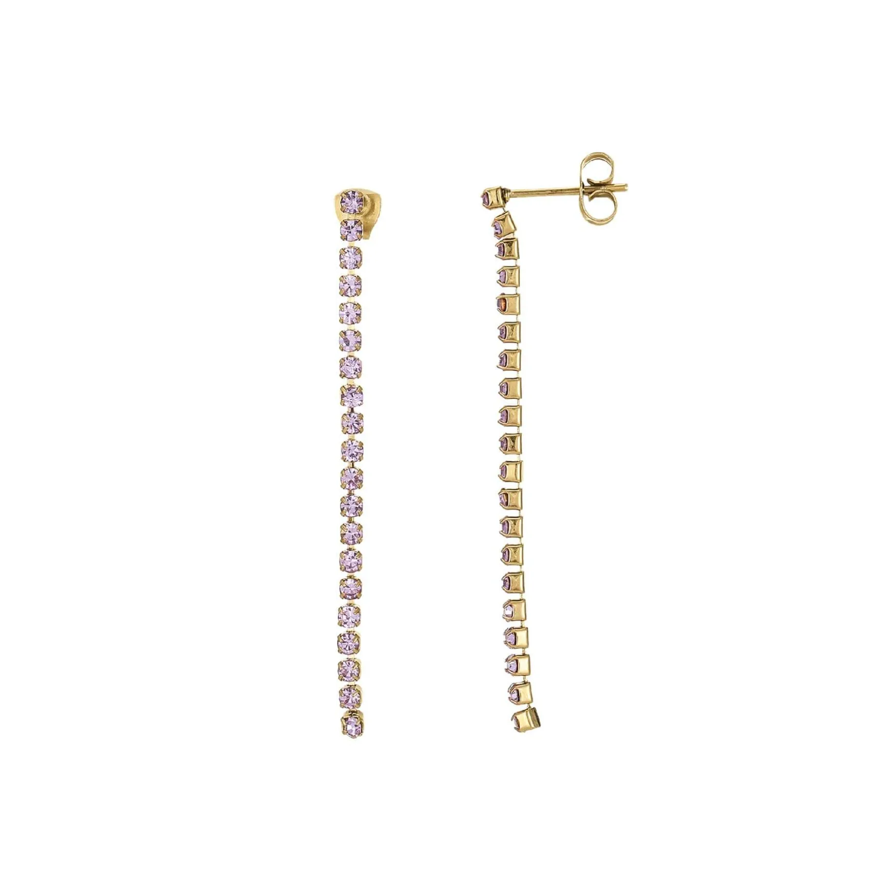 Boucles Avenue strass violets