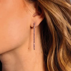 Boucles Avenue strass violets