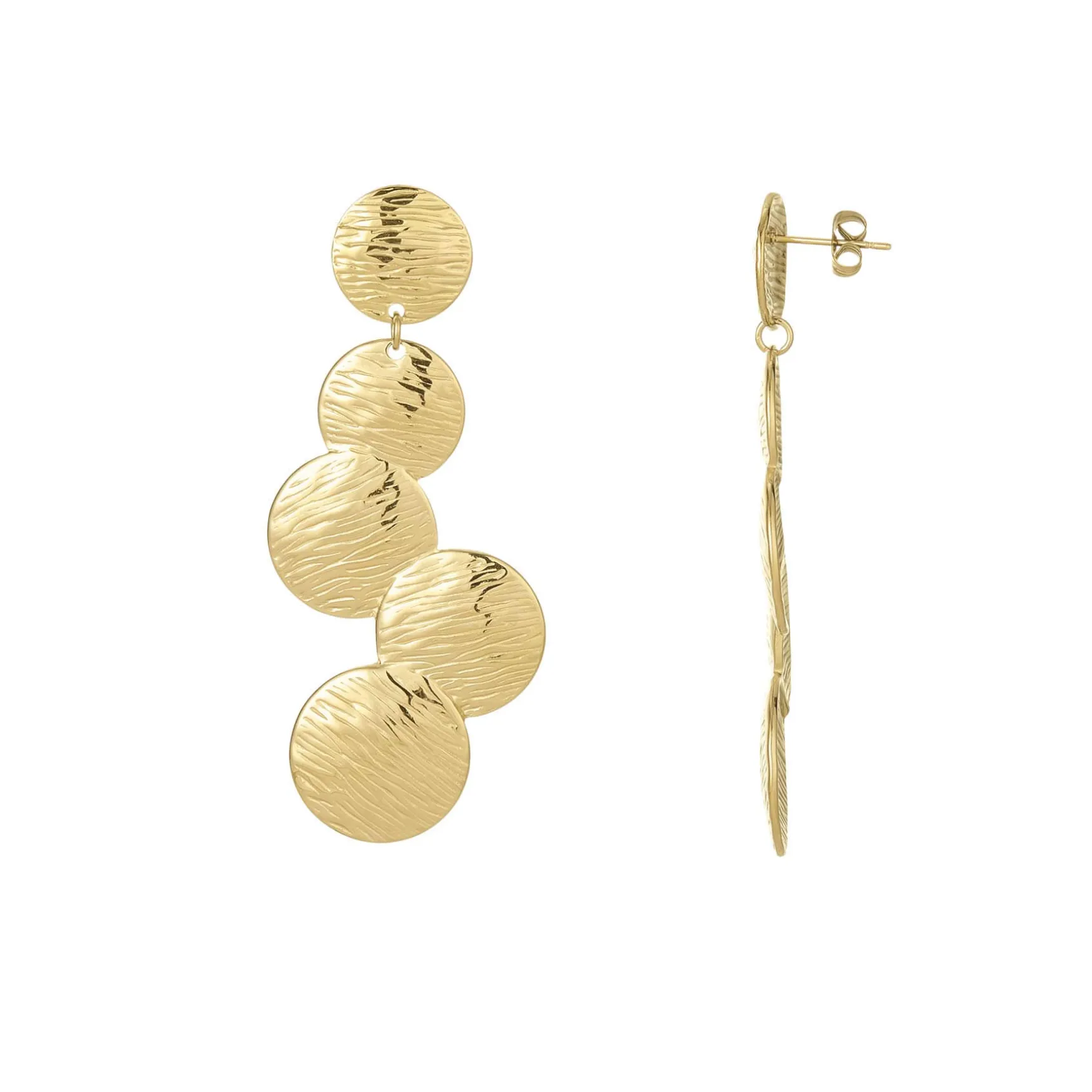 Boucles Bloom acier doré or