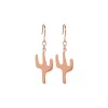 Boucles Cactus acier rose