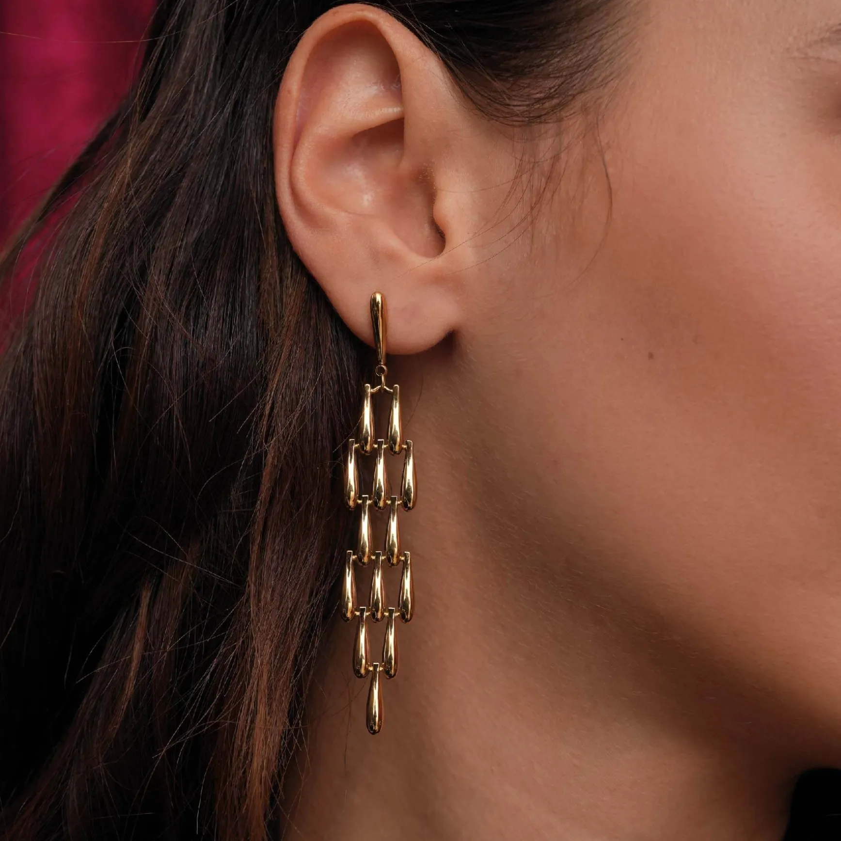 Boucles Calliope acier doré or