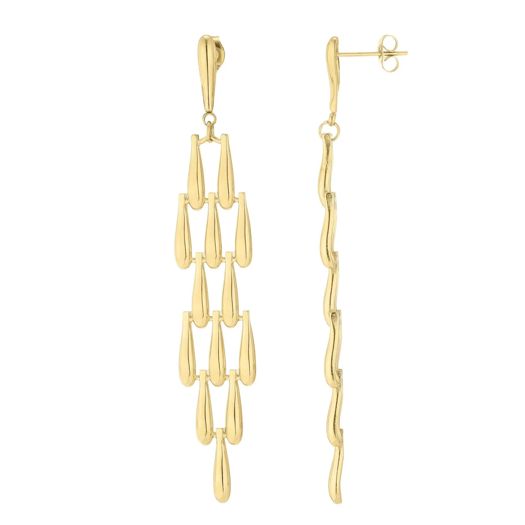 Boucles Calliope acier doré or