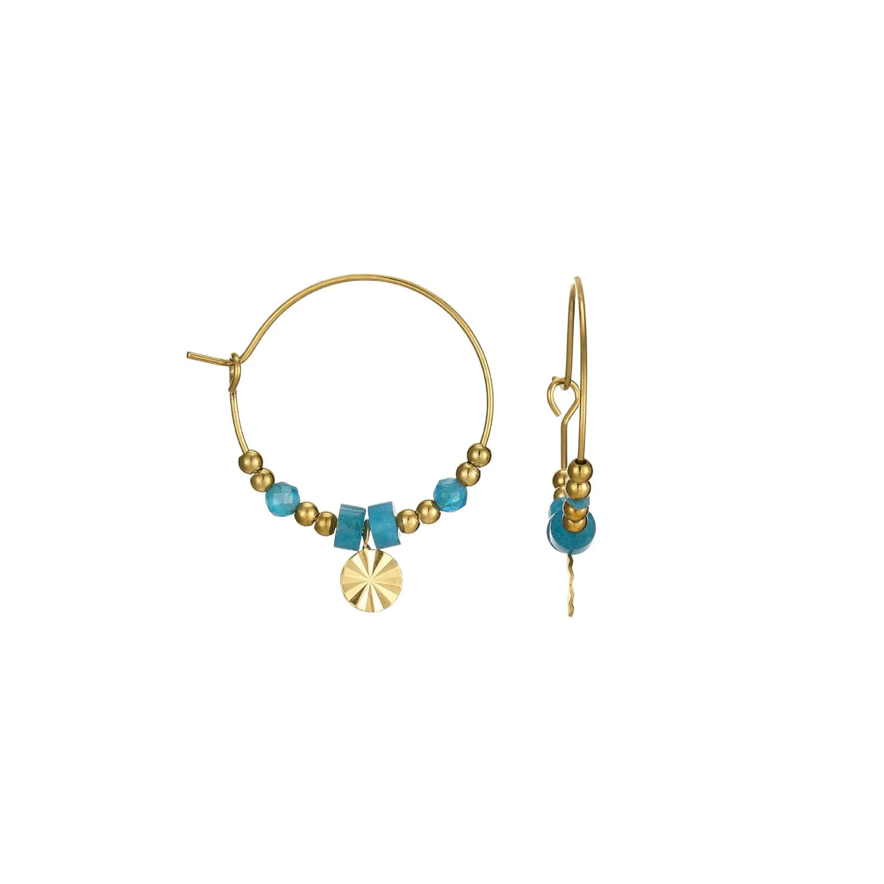 Boucles Cancun Pierres Apatite bleue