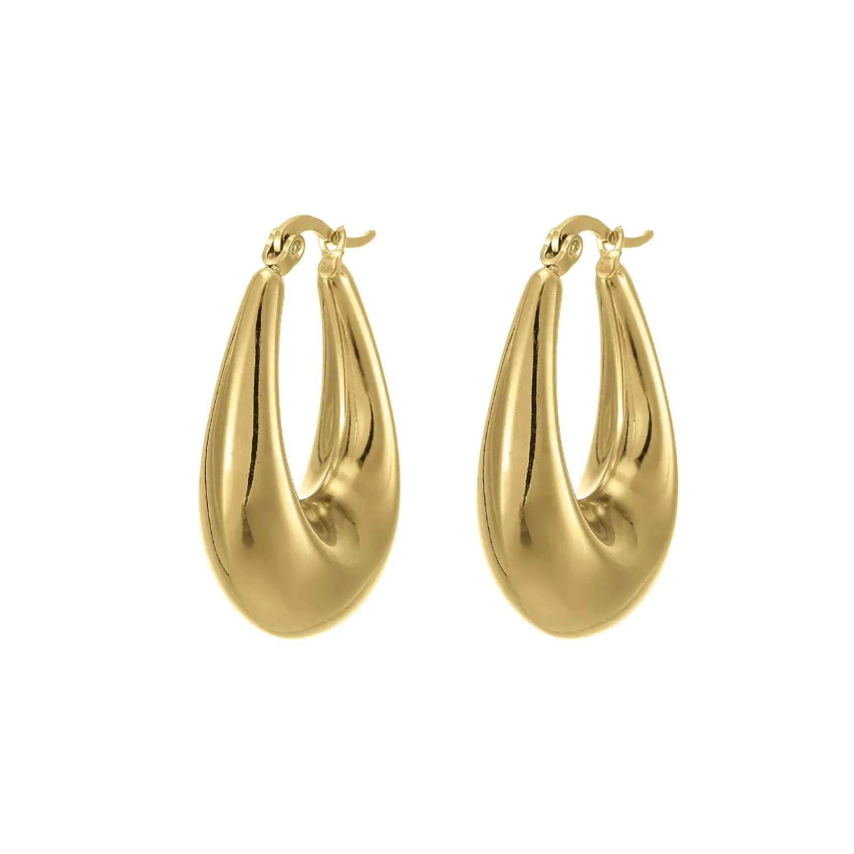 Boucles Capri acier doré or