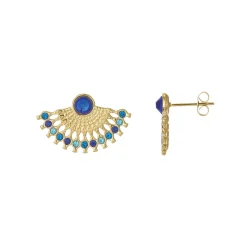 Boucles Cléopâtre strass bleus