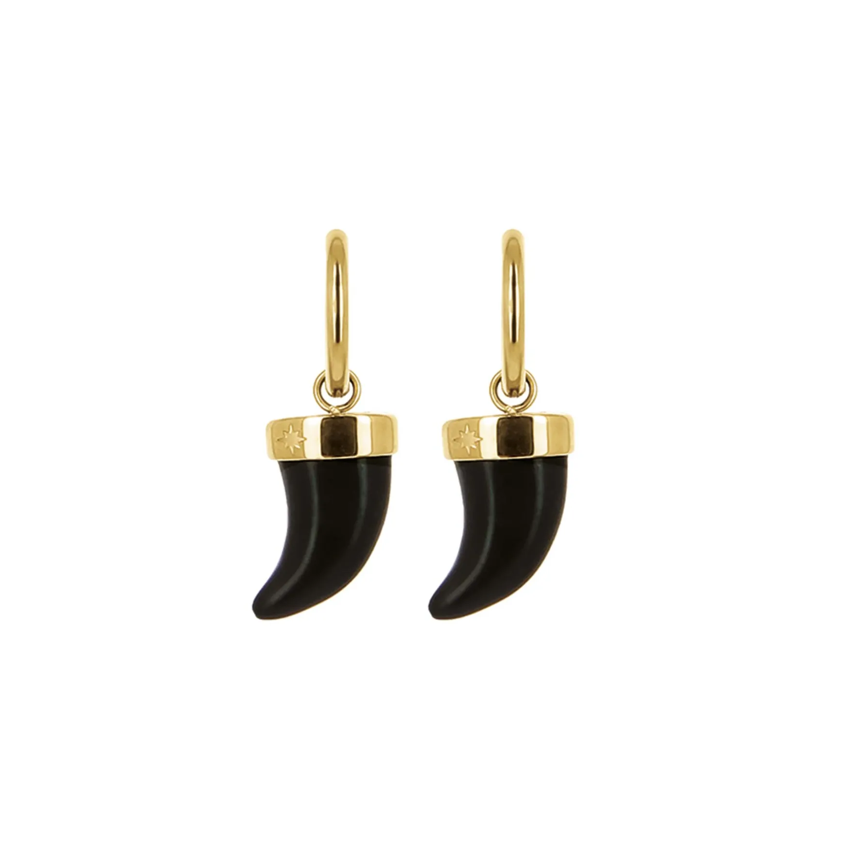 Boucles Corne acier doré or
